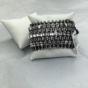 WHBM Clear Stone Stretch Bracelet